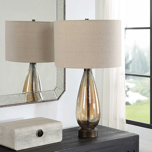 Teardrop Glass Table Lamp
