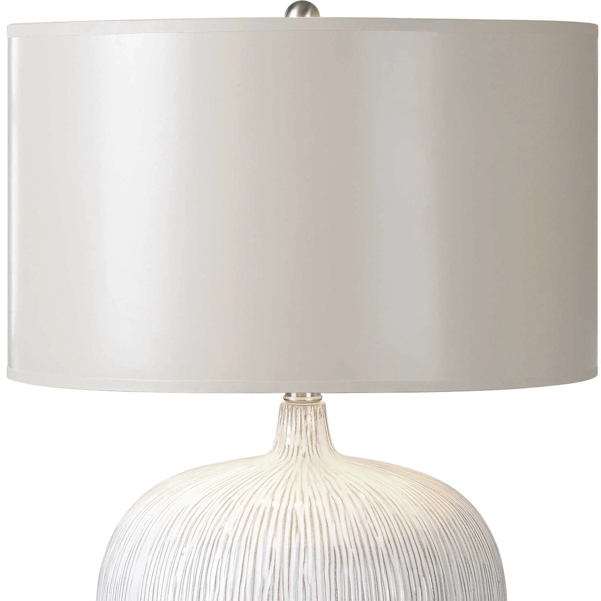 Textured Ivory Ceramic Lamp