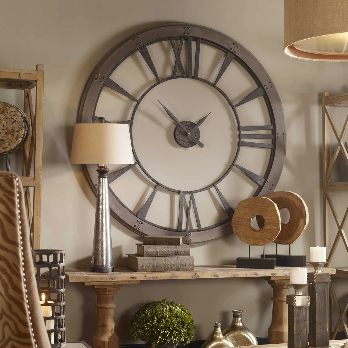 Rustic Bronze Wall Clock