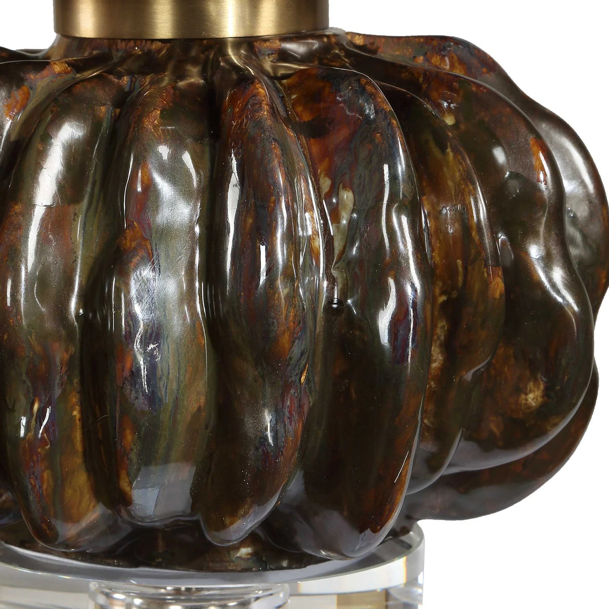 Brown Glass Table Lamp