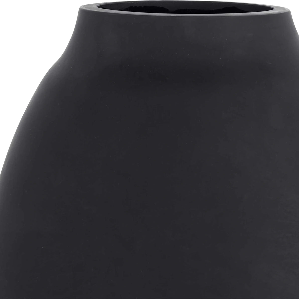 Matte Black Glass Vases, Set of 3