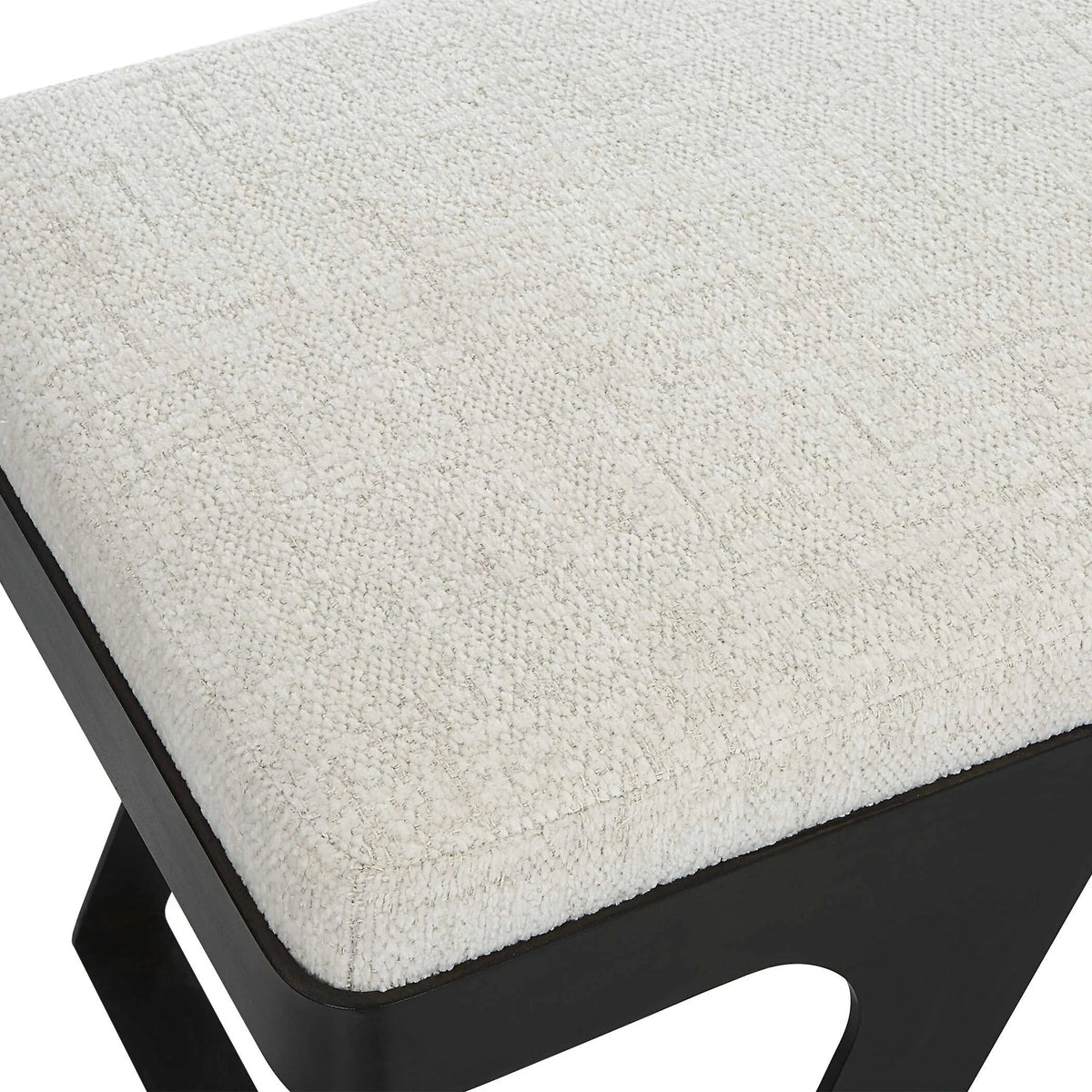 Curved Iron Boucle Bench