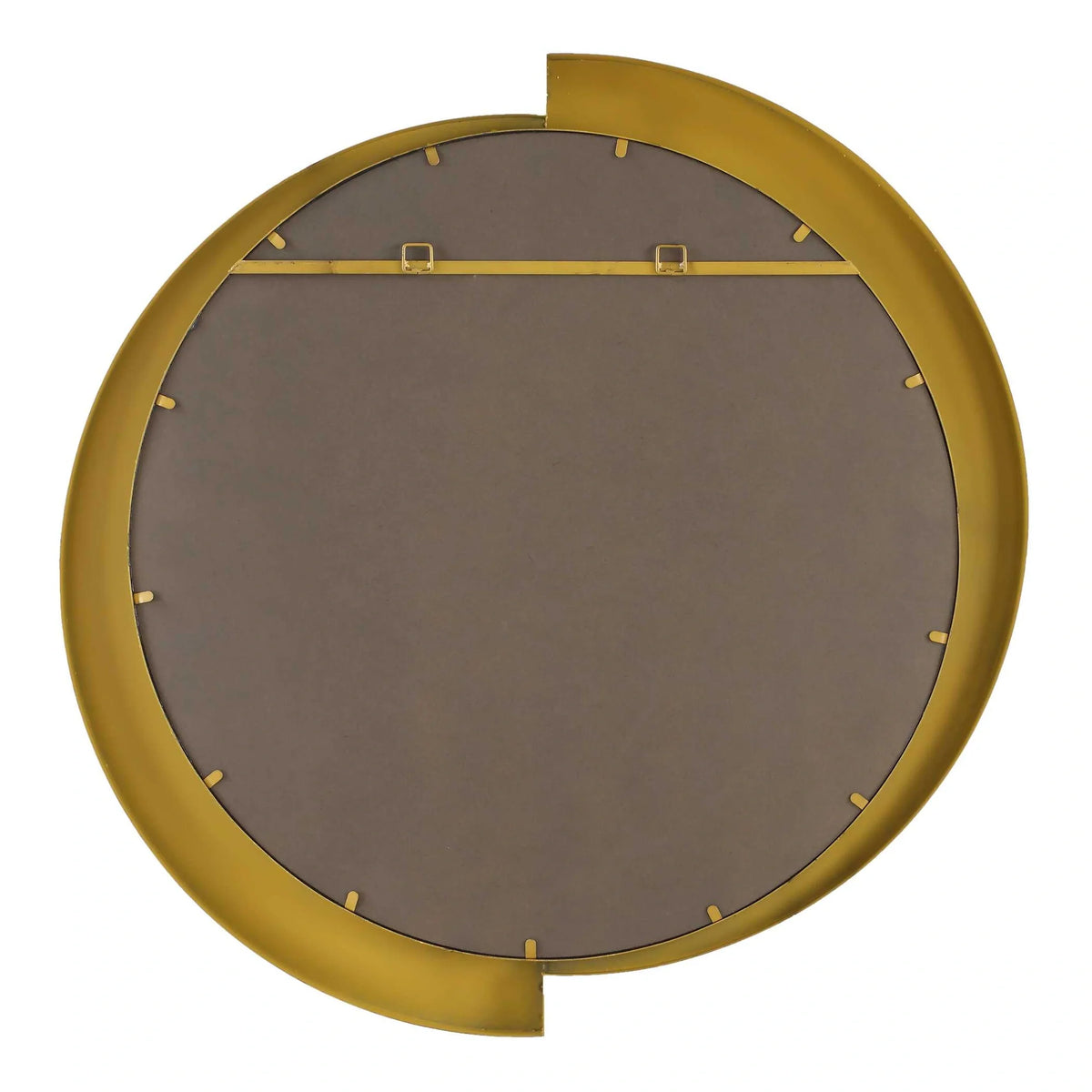 Round Brushed Bronze Mirror