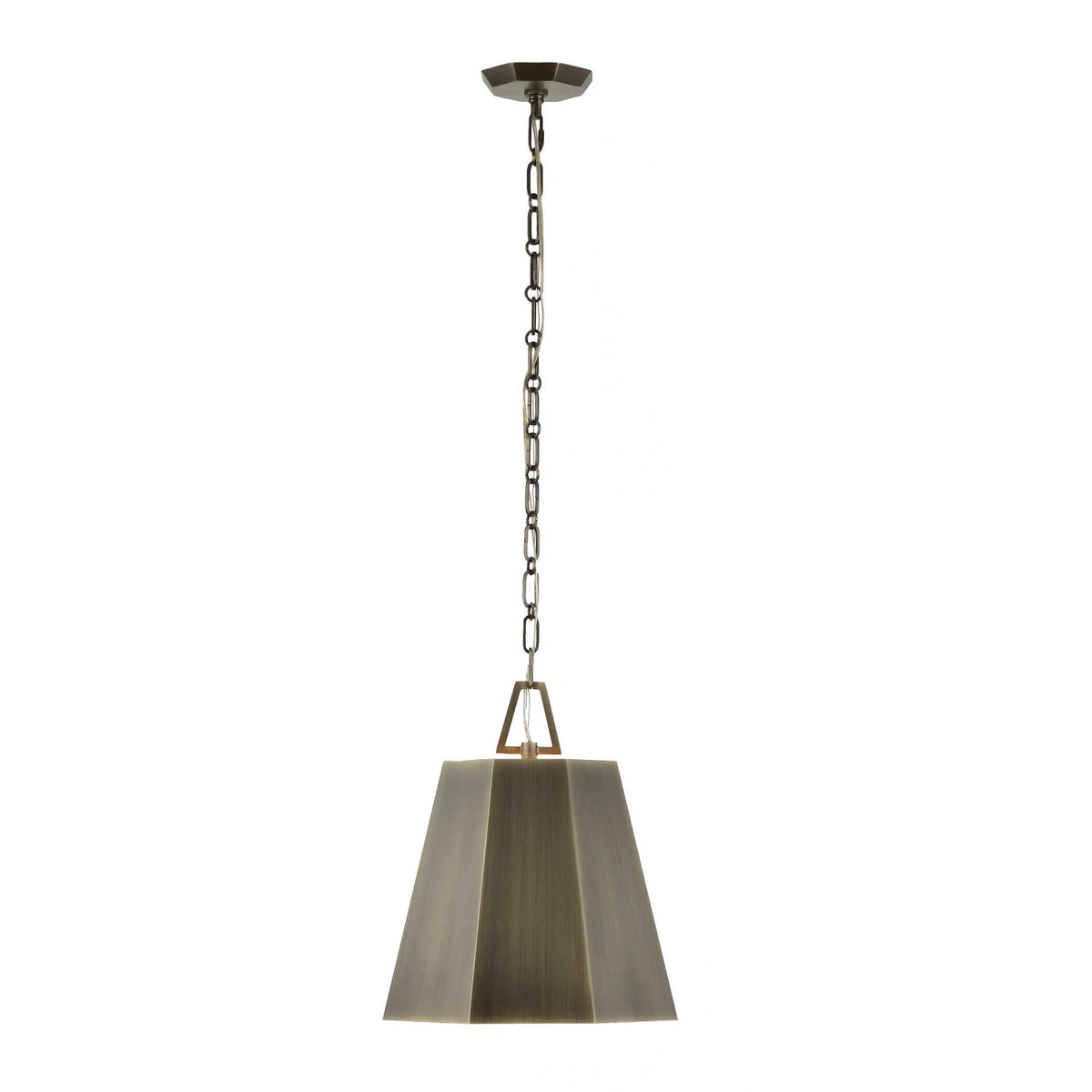 Hexagon Brass Pendant Light