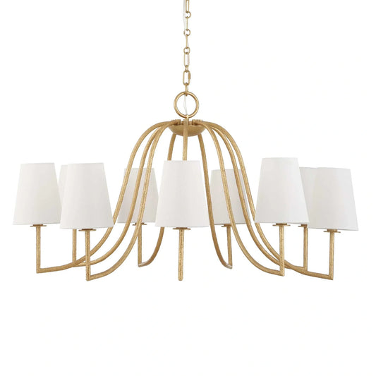 9-Light Gold Chandelier