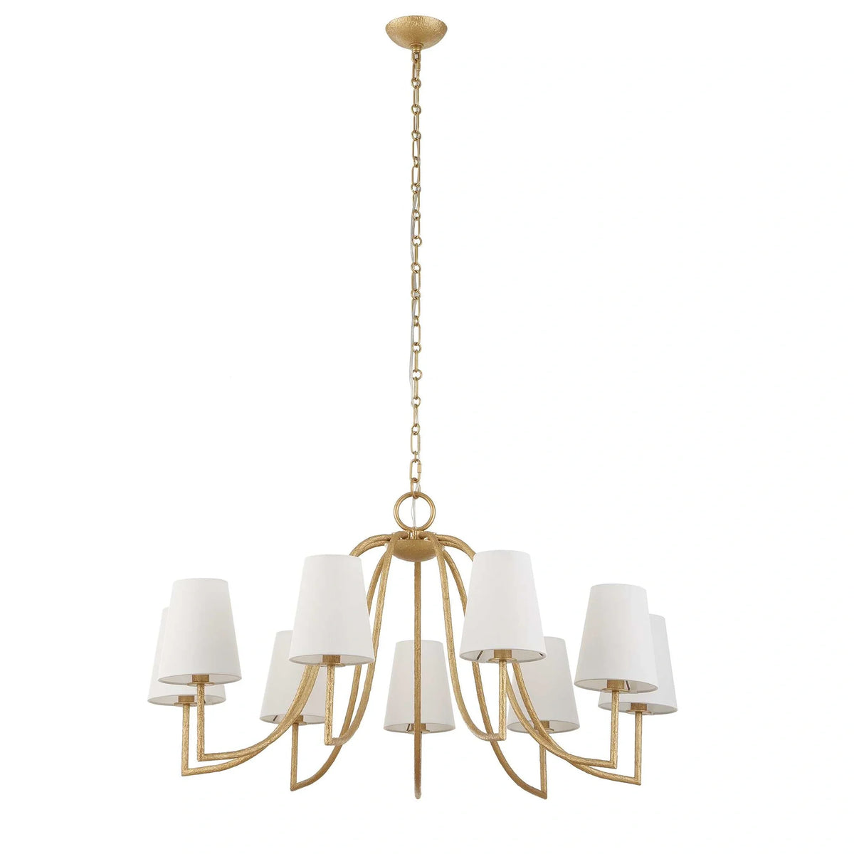 9-Light Gold Chandelier