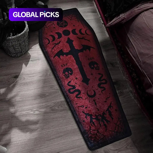 Gothic Skull Cross Pattern Floor Mat