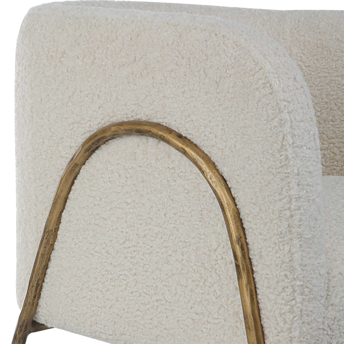 Boucle Barrel Accent Chair