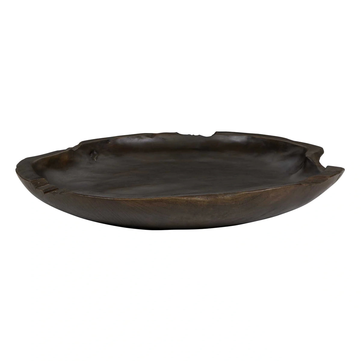 Live-Edge Teak Round Bowl
