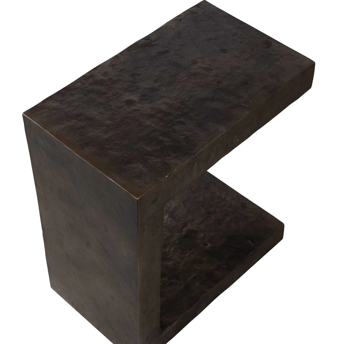 Hammered Bronze Outdoor Side Table