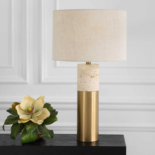 Brass & Stone Table Lamp