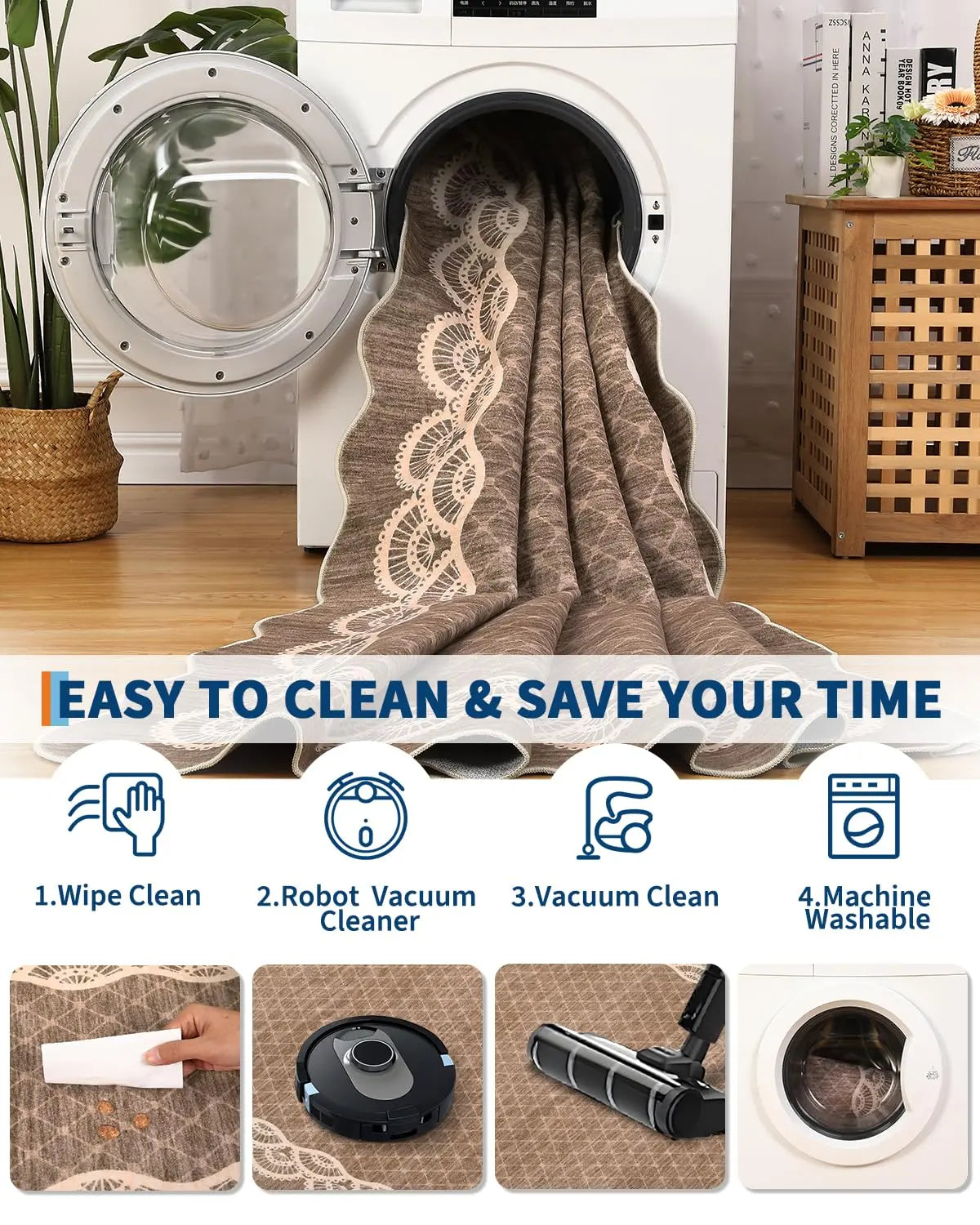 Garvee Home Decor 2x6 Camel Area Rug