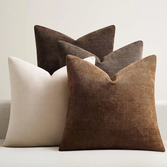4Pcs Chenille Textured Throw Pillow Covers