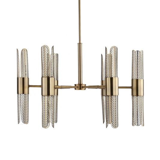 12 Light Brass Chandelier