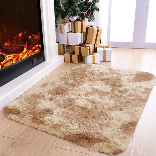 Imperial Homeware Modern Tie Dye Shaggy Rug - Soft, Anti-Skid, and Fluffy for Comfort in Your Living Room or Bedroom