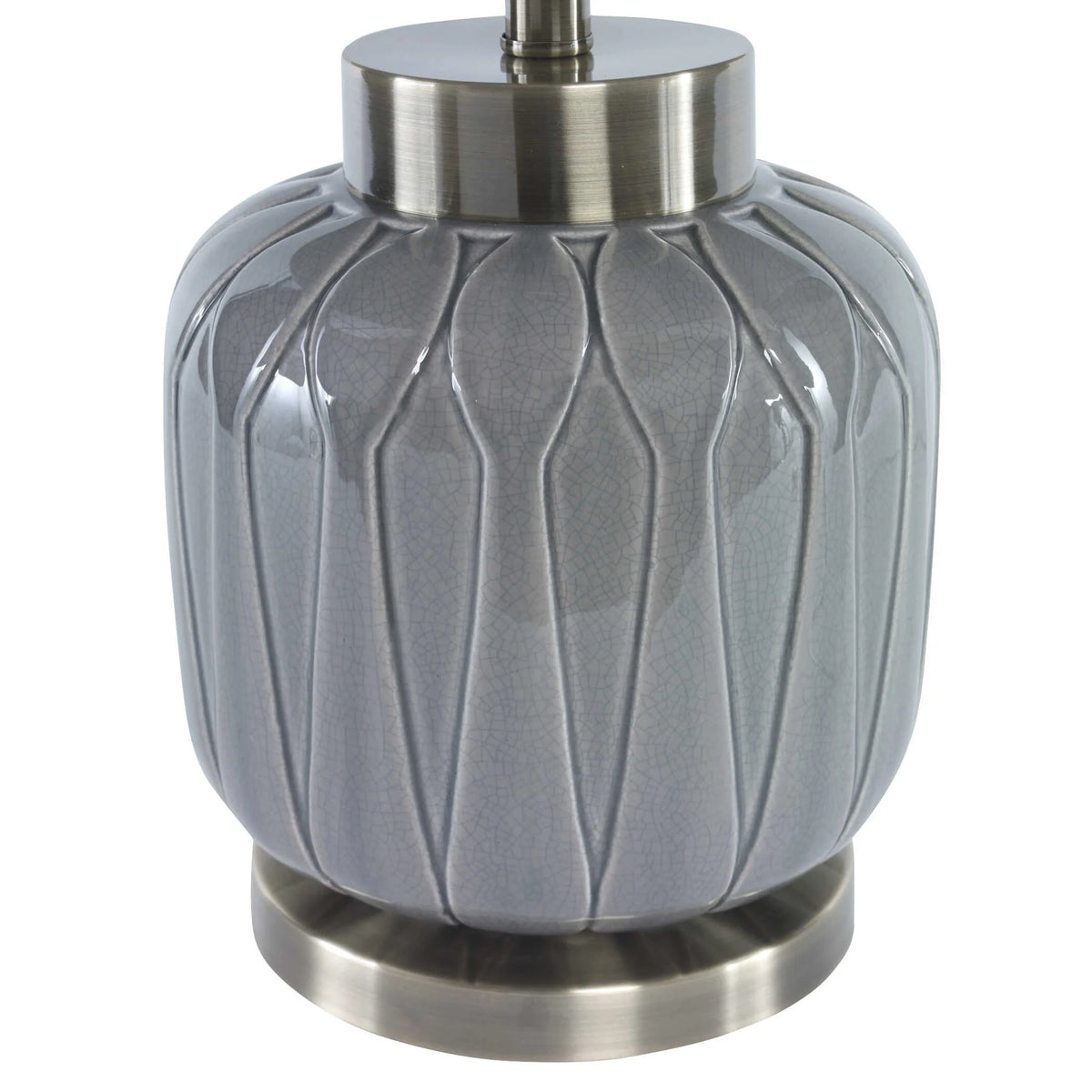 Aged Gray Ceramic Lamp