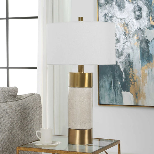 Ivory & Brass Table Lamp