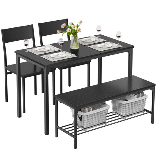 Space-Saving Dining Table Set for 4