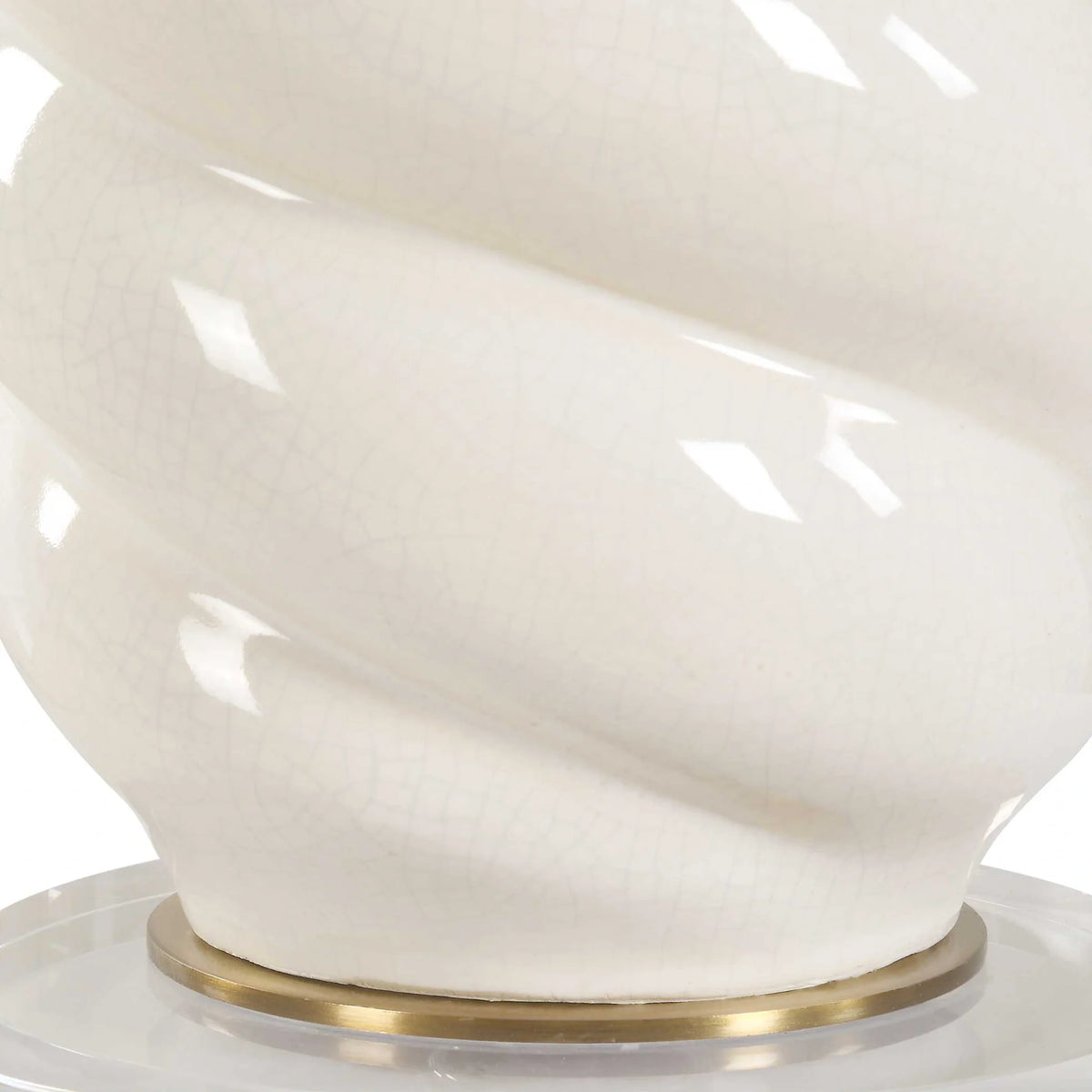 White Swirl Table Lamp