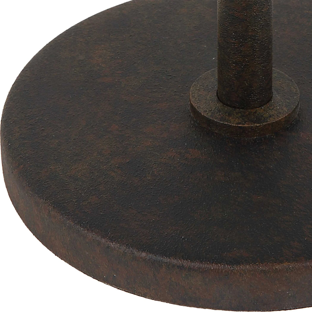 Industrial Crystal Top Accent Table