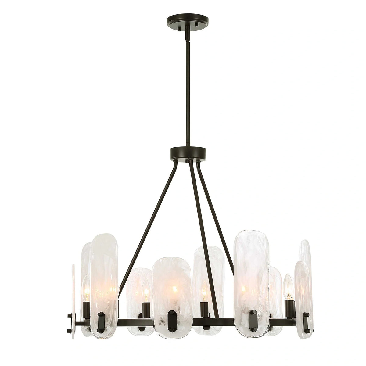 10-Light Dark Bronze Chandelier