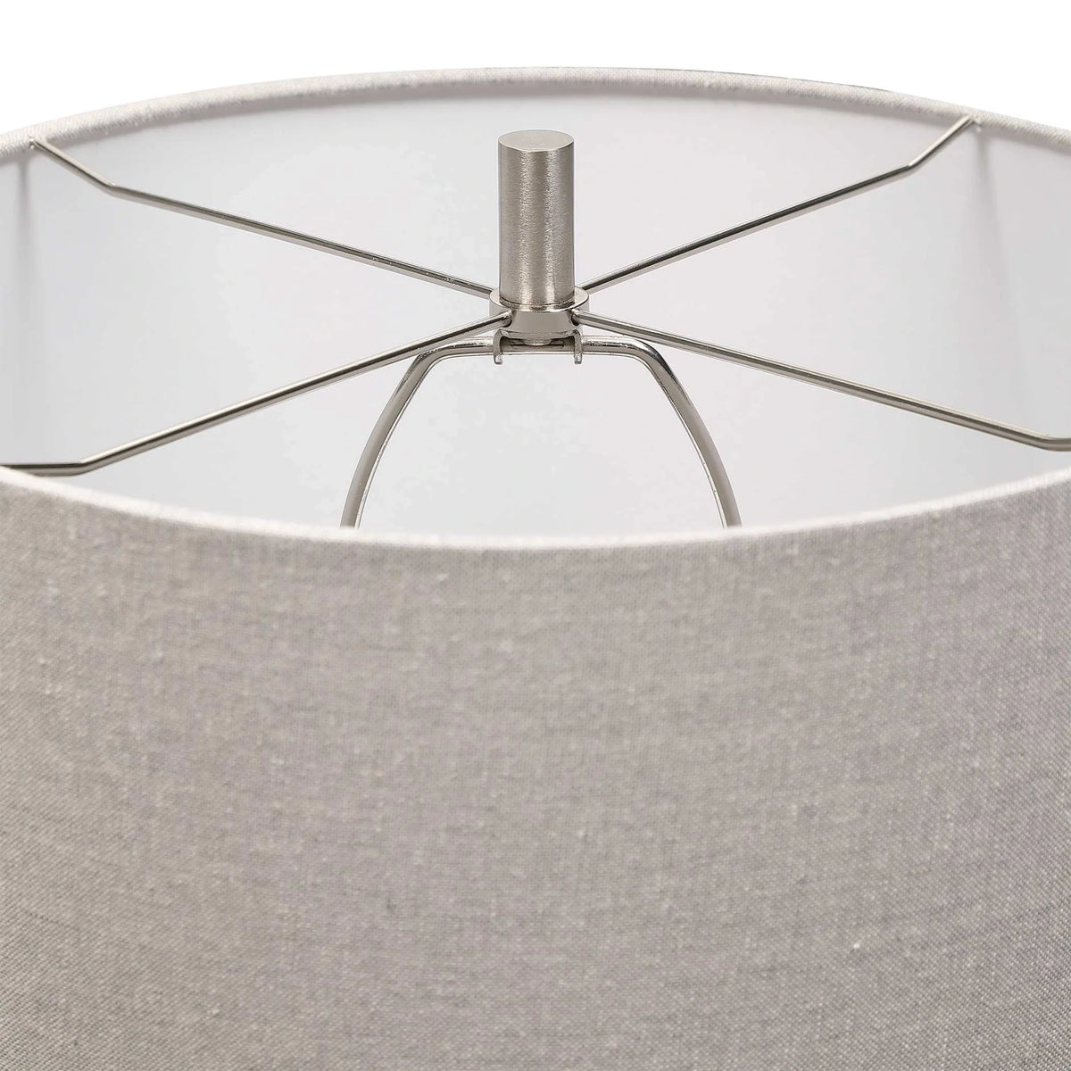 White Crackle Table Lamp