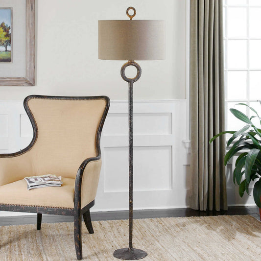Hammered Cast Iron Floor Lamp
