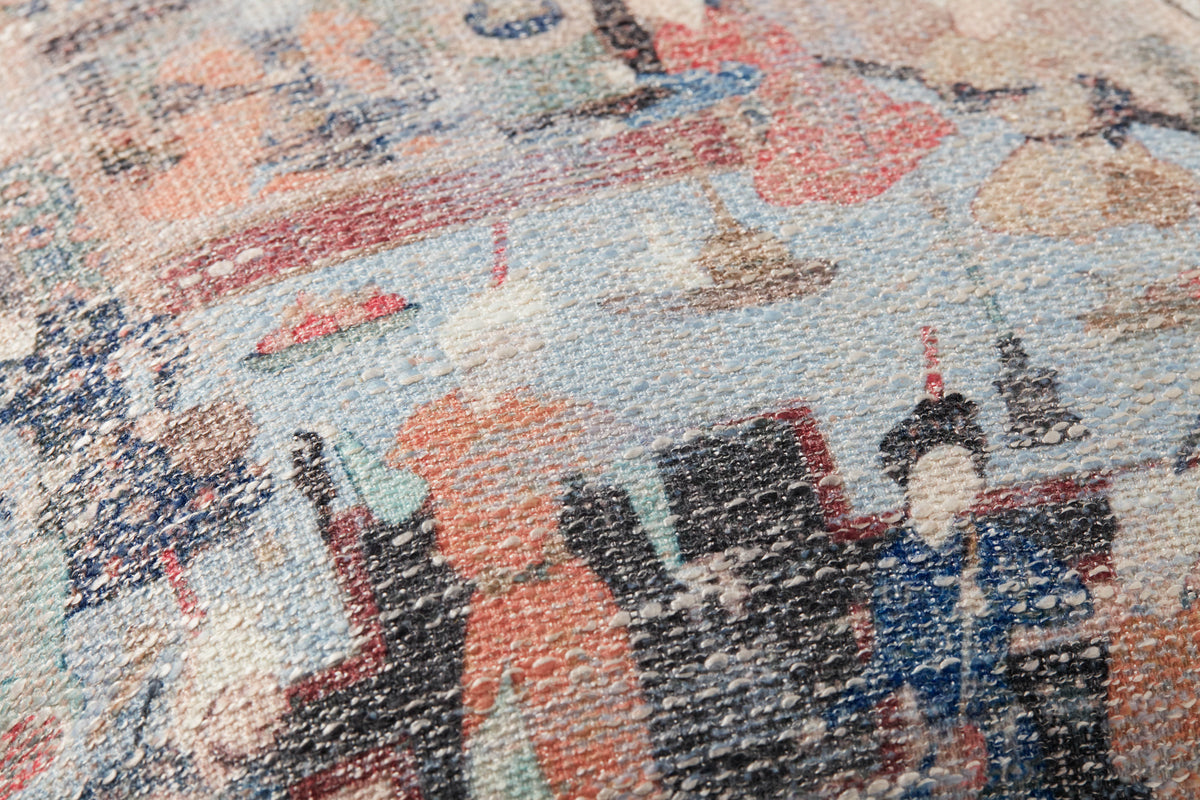 Taupe / Multi 18" x 18" Pillow