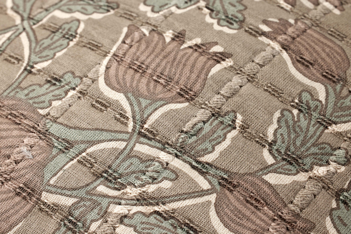 Jean Stoffer x Loloi PJS0019 Taupe / Rose 18'' x 18'' Pillow