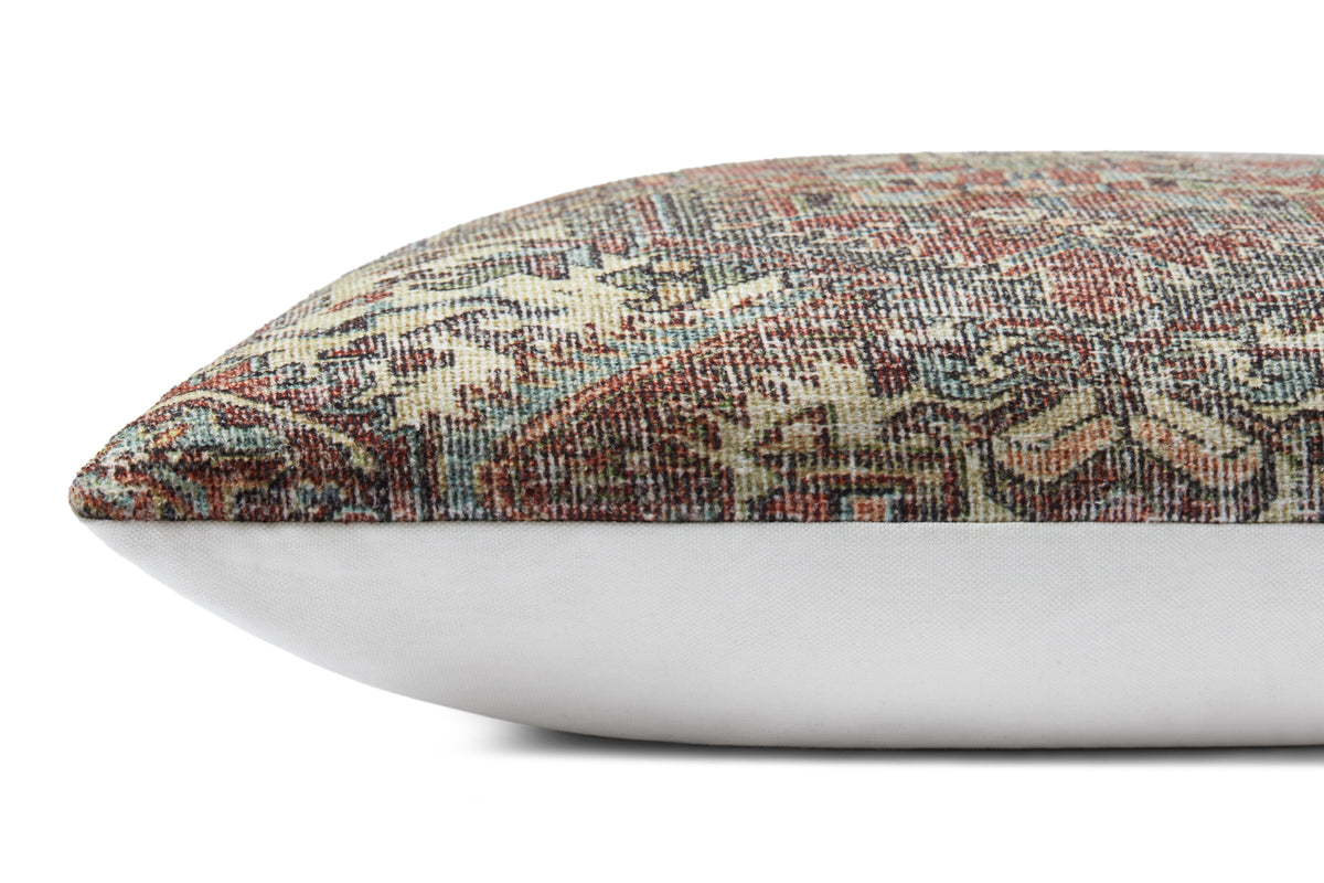 Amber Lewis X Loloi Pal0016 Rust / Multi 18" X 18" Pillow