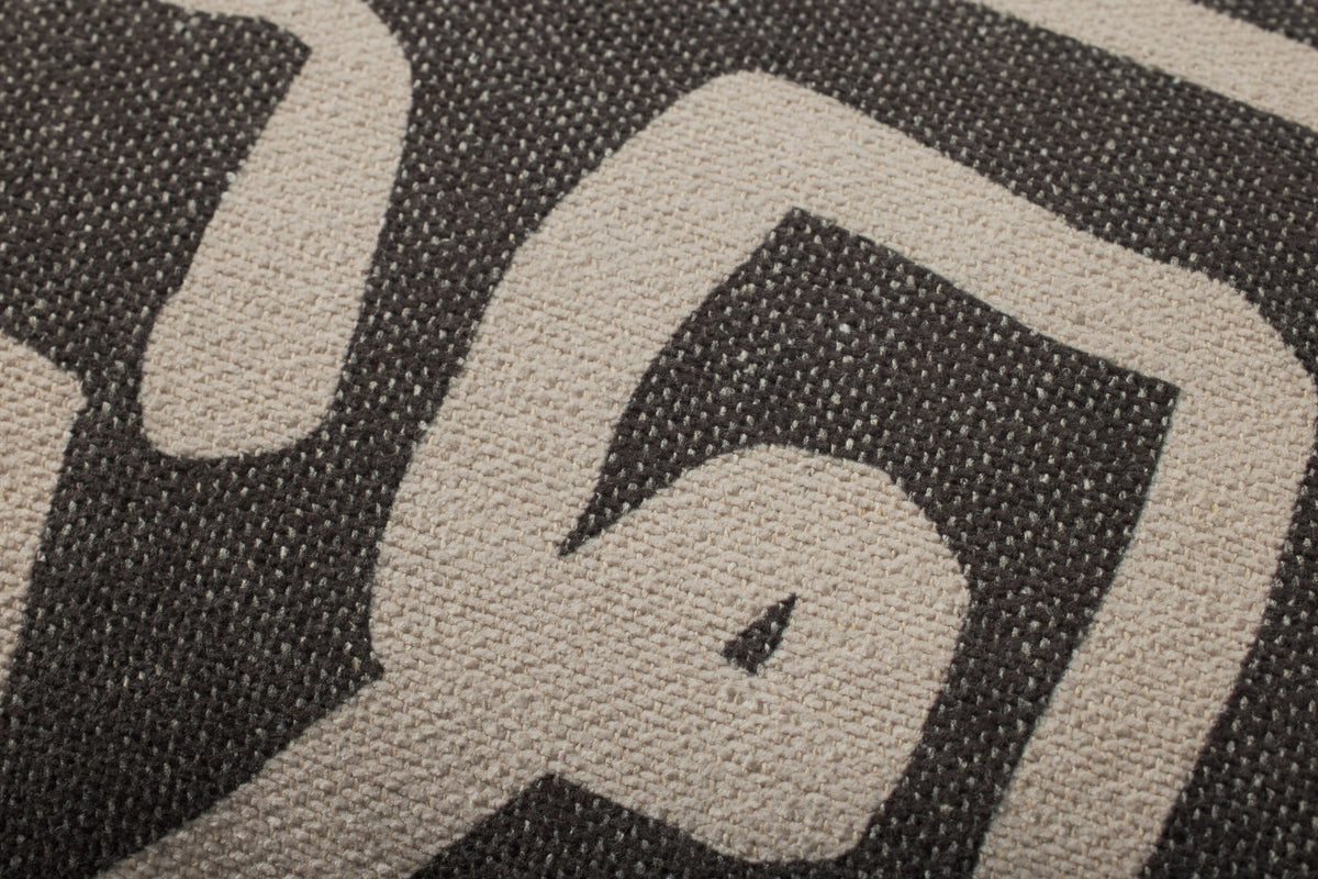 Brigette Romanek PBR0010 Charcoal / Natural 16'' x 26'' Cover Only Pillow