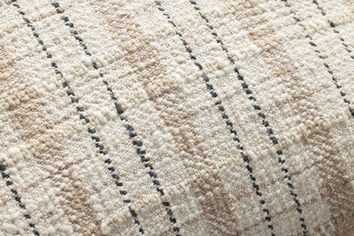 Chris Loves Julia x Loloi Cricket Beige / Black 22'' x 22'' Pillow