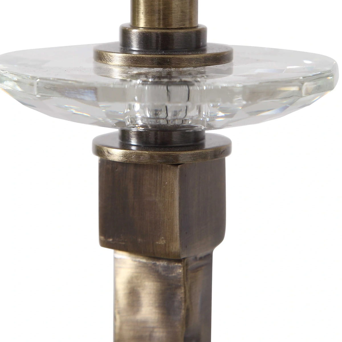Industrial Hammered Steel Buffet Lamp