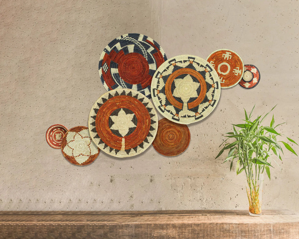 Boho Wall Basket Set of 8