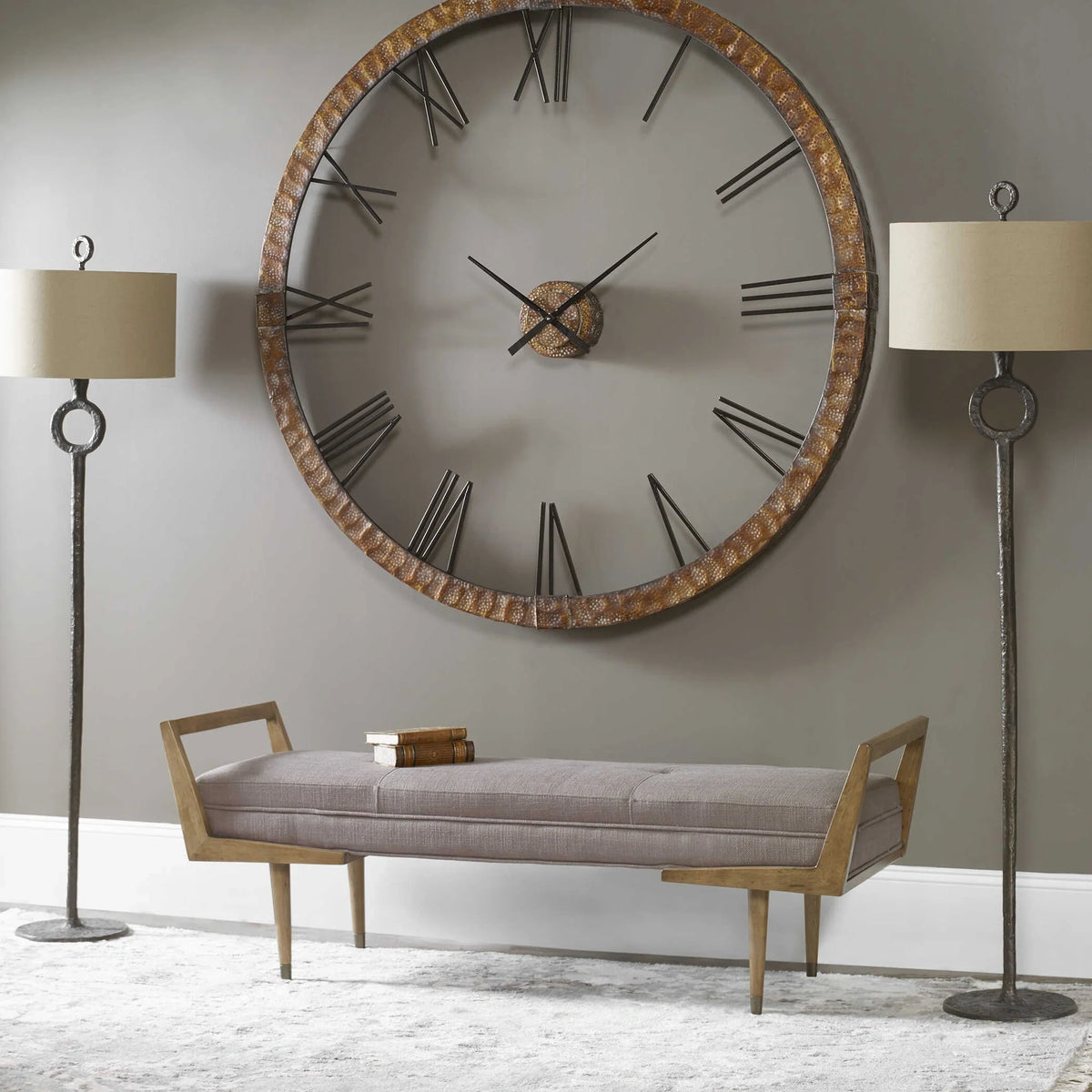 Hammered Cast Iron Floor Lamp