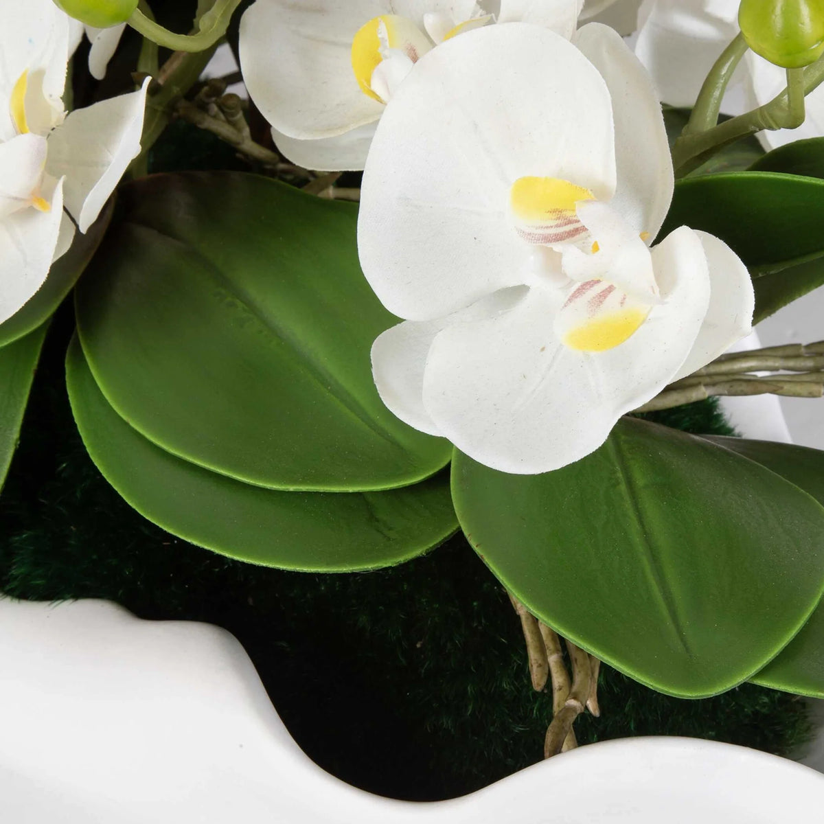 Faux Orchid Centerpiece with Bowl