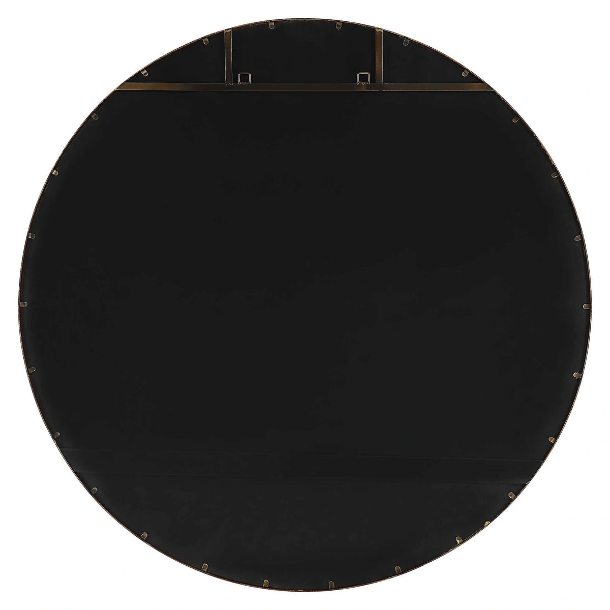 Large Gold Round Mirror
