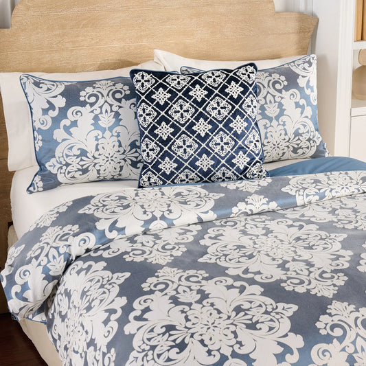 Hotel Du Cobb Jacquard Damask Comforter Set by Dennis Basso - Full Size