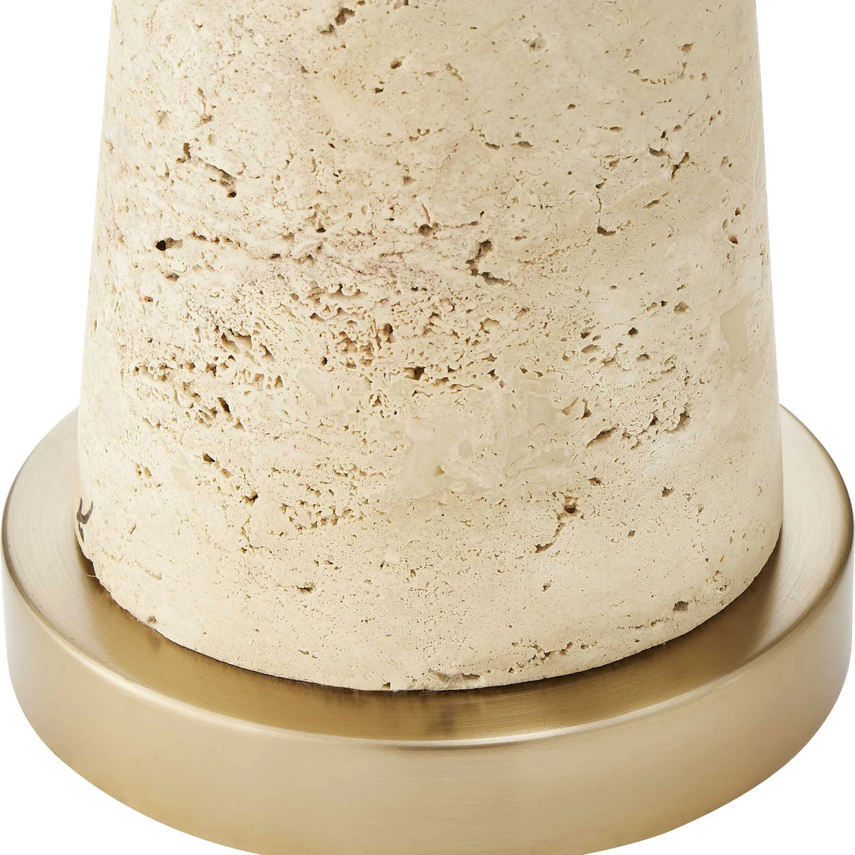 Travertine Column Table Lamp