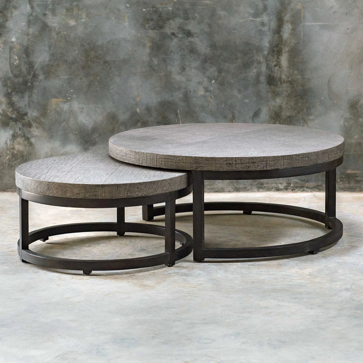 Gray Nesting Tables Set/2