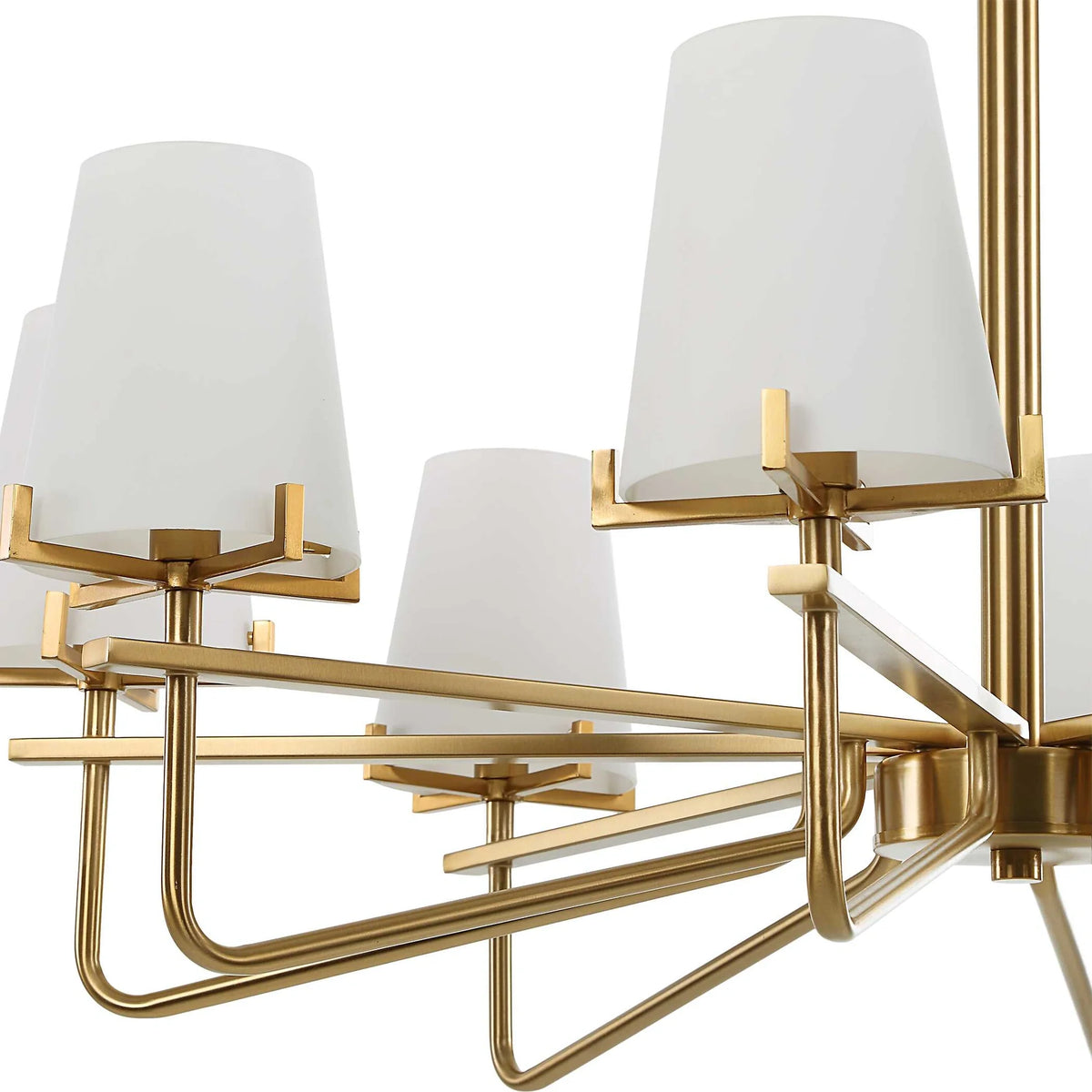 8 Light Brass Chandelier