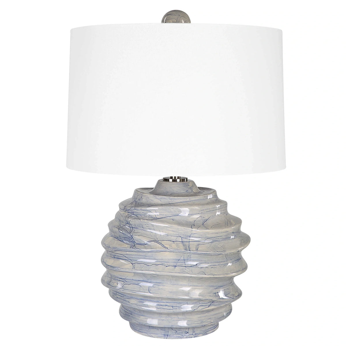 Blue & White Accent Lamp