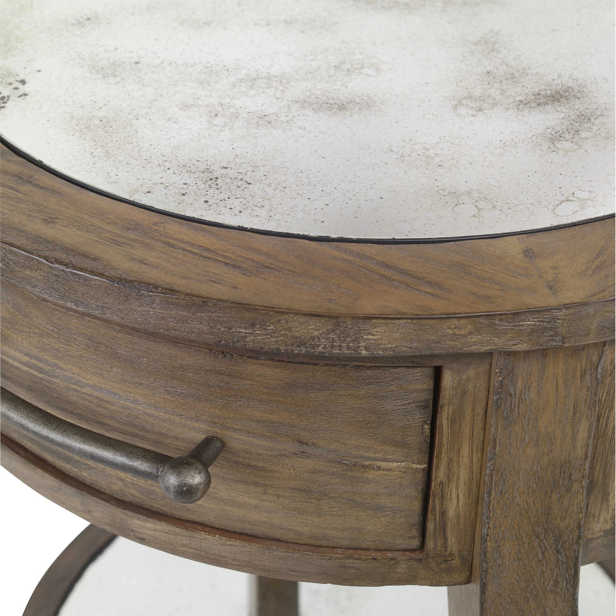 Mirrored Top Lamp Table