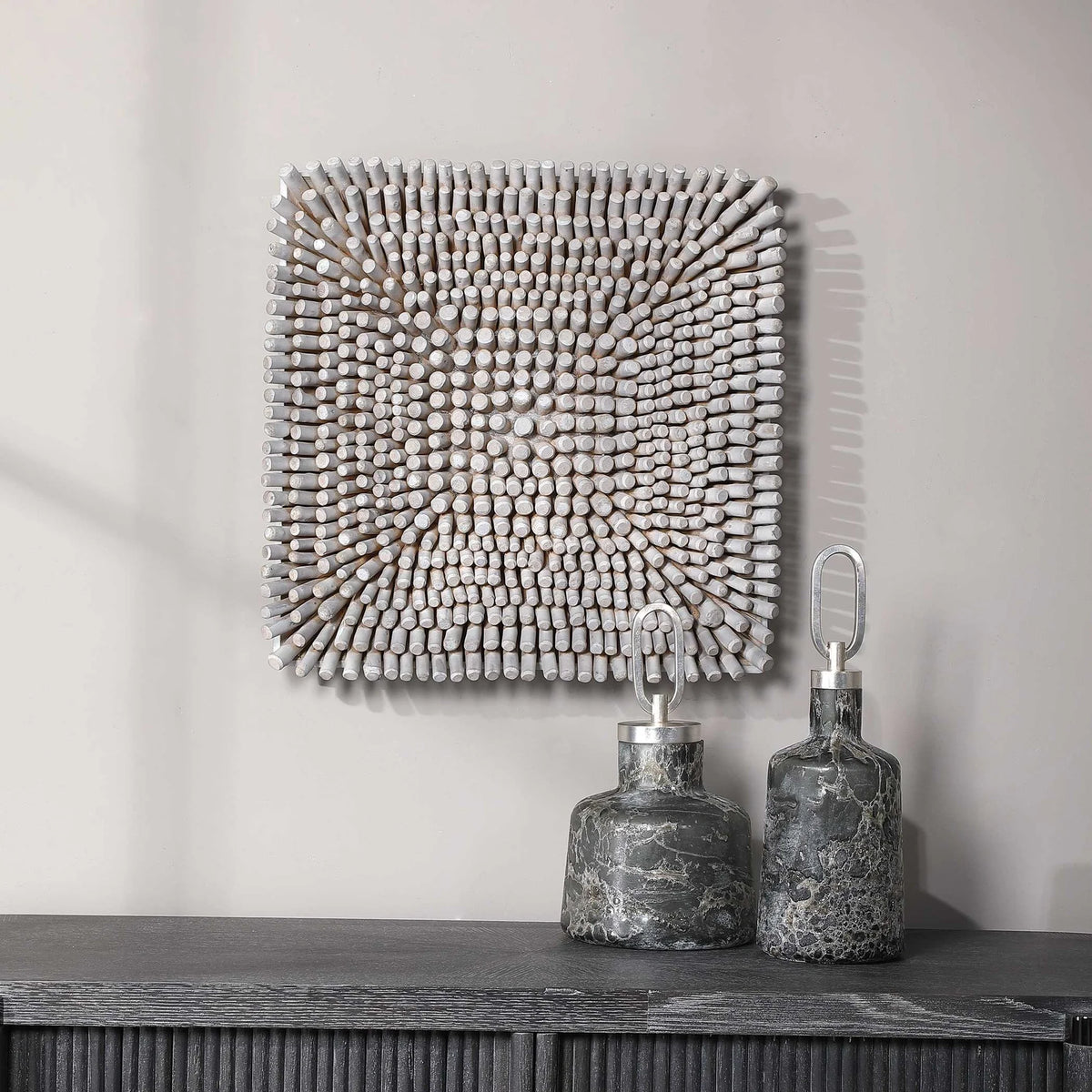 Satin Black Wood Wall Panel
