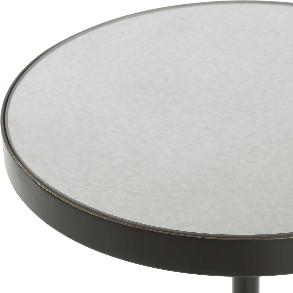 Latte Marble Mirrored Accent Table
