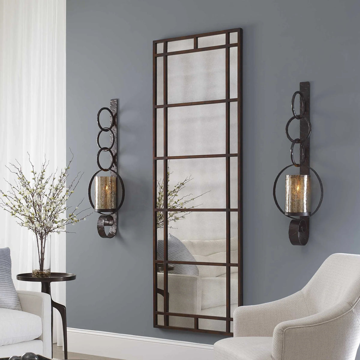 Metal Candle Wall Sconce