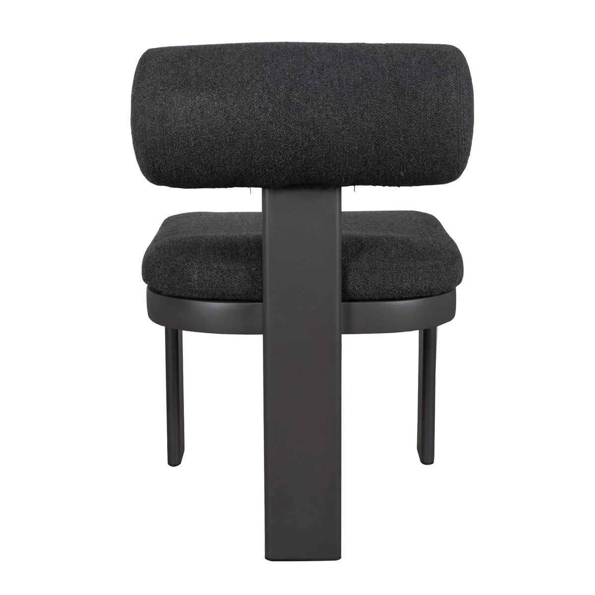 White Bolster Back Outdoor Dining Chair