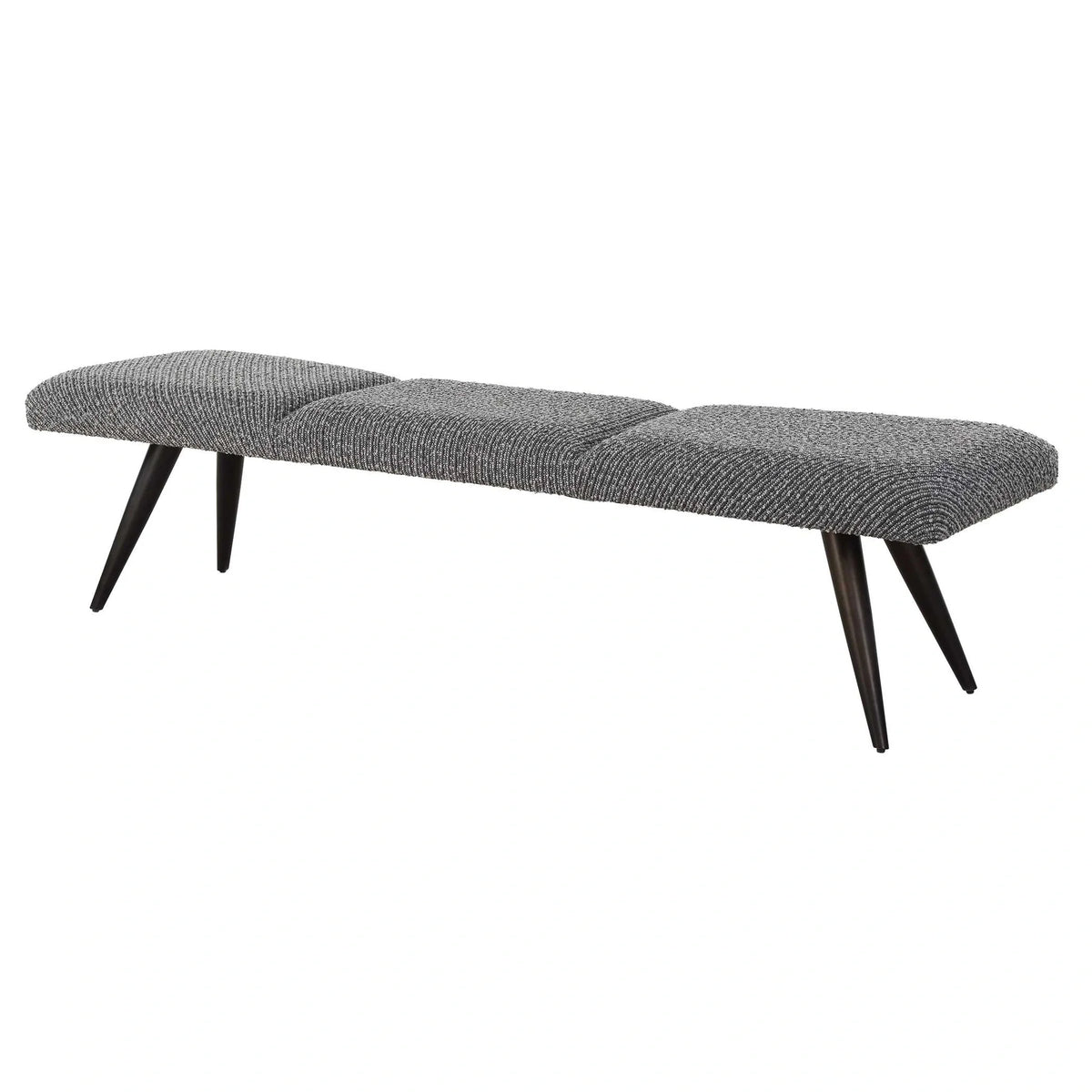 Charcoal Fabric Bench