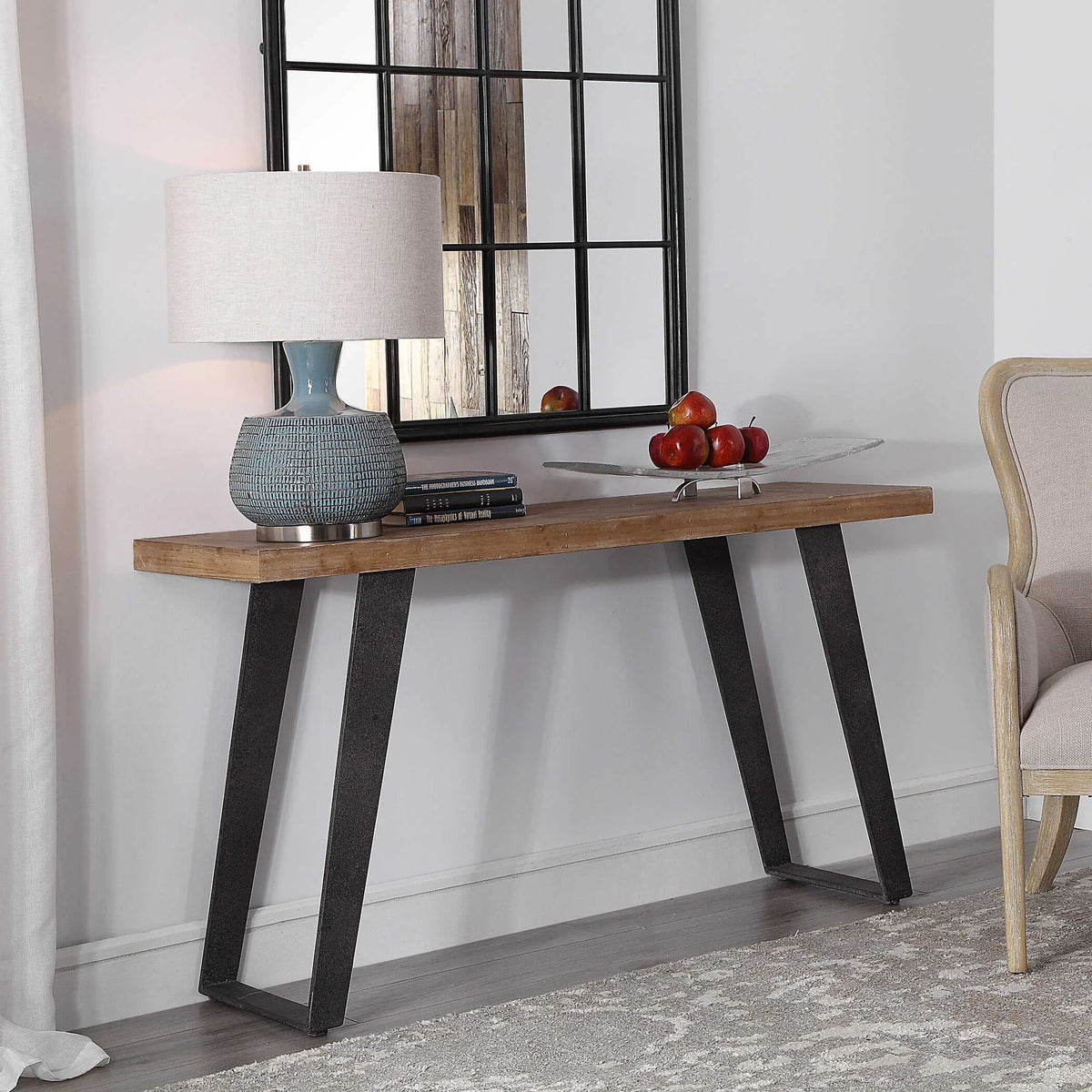 Weathered Oak Console Table