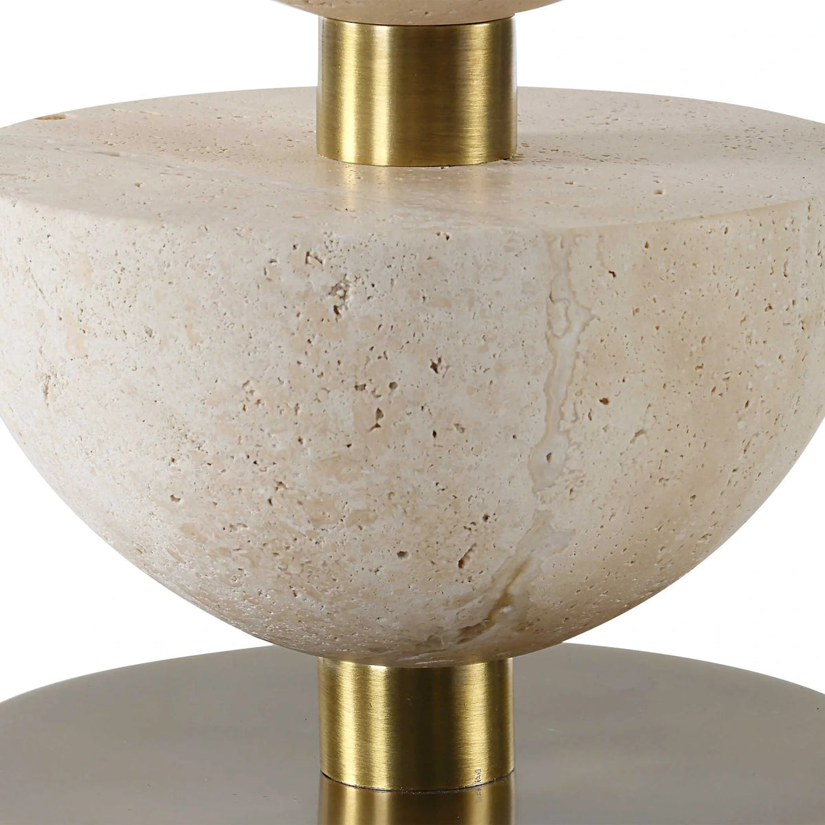 Travertine Sphere Table Lamp